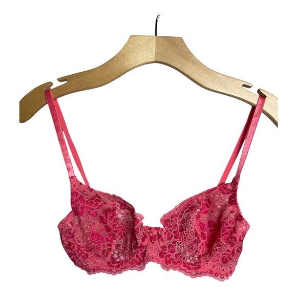 Victoria Secret Pink Lace Underwire Bra 34C - Picture 1 of 8